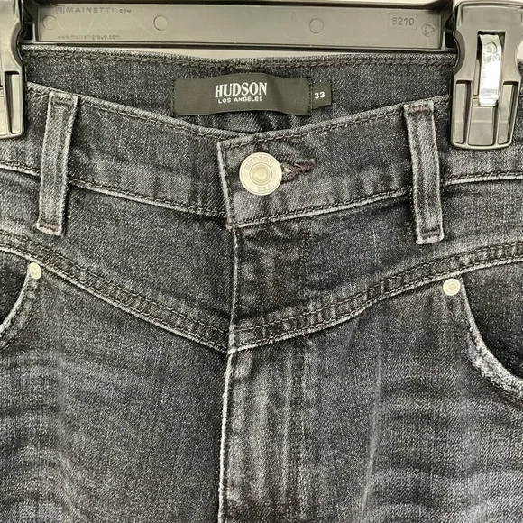 Hudson Jeans Holly High Rise Straight in Washed Black Size 33 NWT - Picture 6 of 10